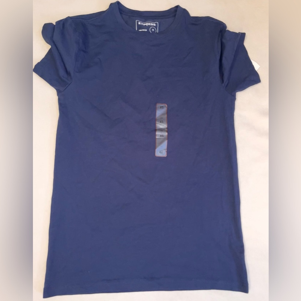 Express Navy Blue Short‎ Sleeve Tee